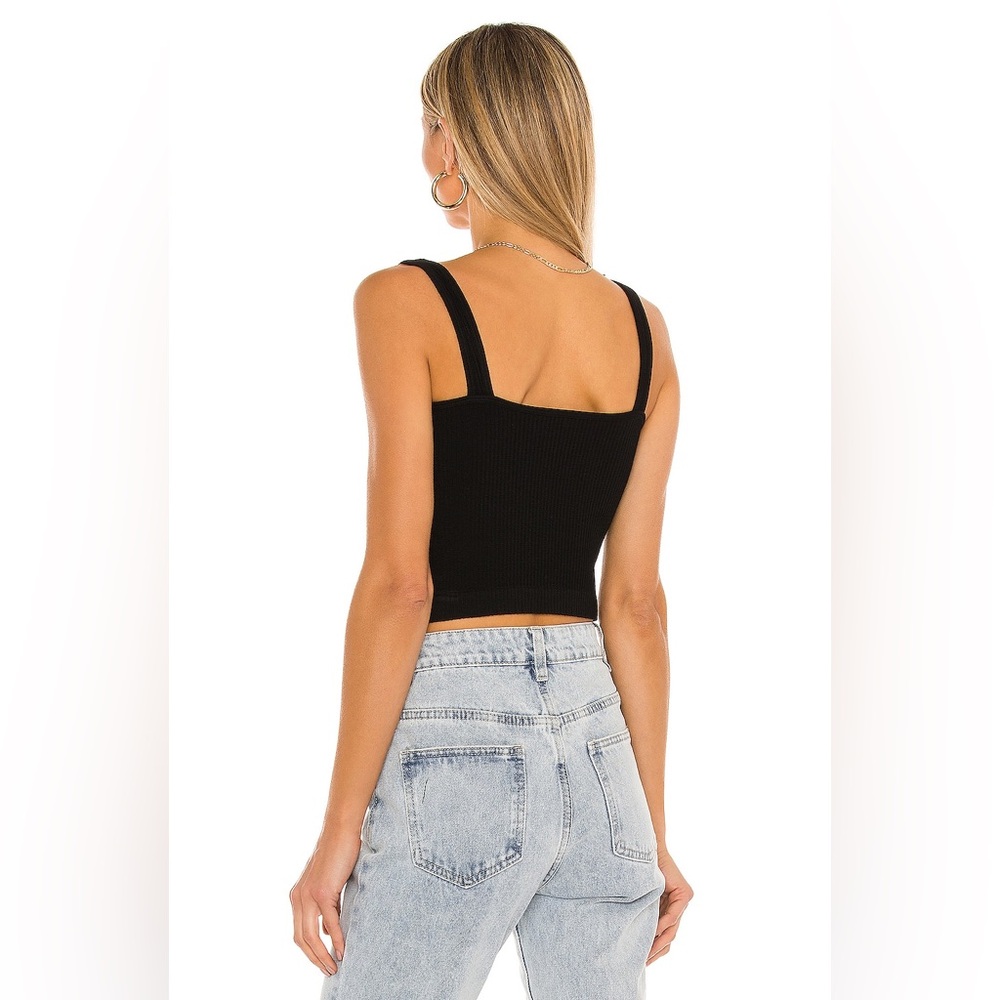 Free People Intimately Solid Rib Black Brami Bra … - image 3